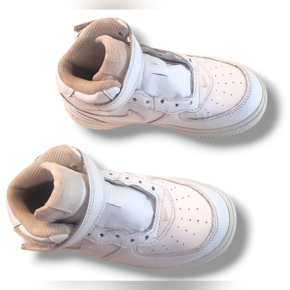 Nike Air Force 1 Mid Kids Shoe Size 9c White Training Sneaker Pre-owned - Picture 6 of 7